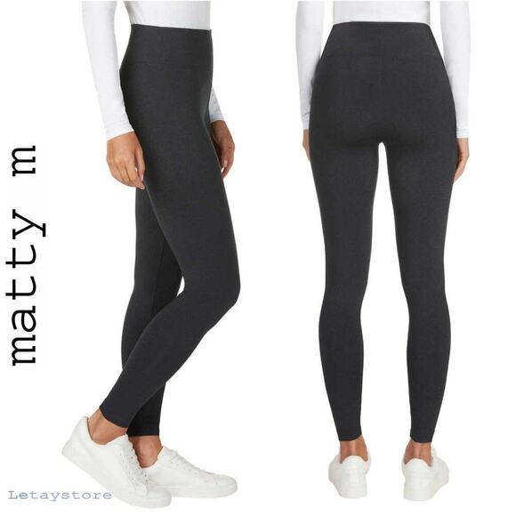 New Matty M High Rise Wide Waistband Soft Feel Live-In Leggings - Picture 1 of 7